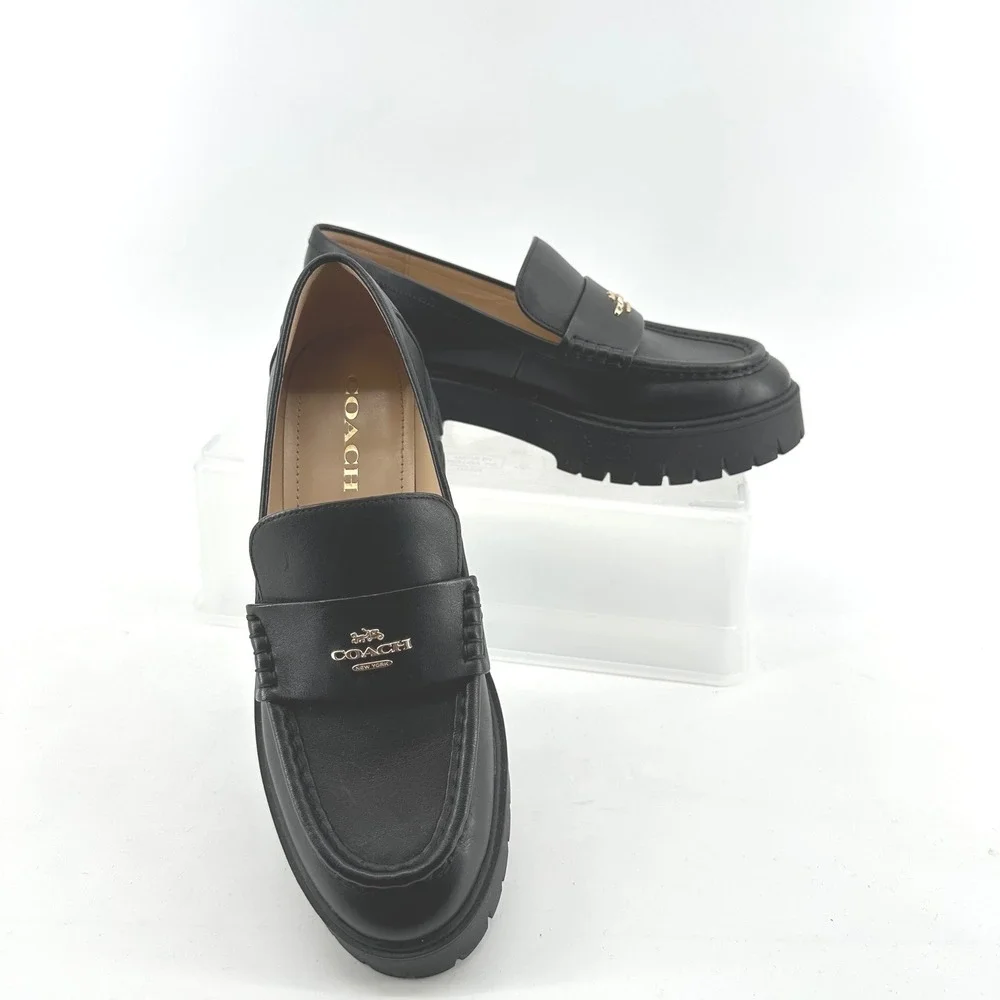 Coach Ruthie Loafer Dark Academia Luxury Women 8B Lug Sole Platform Leather
